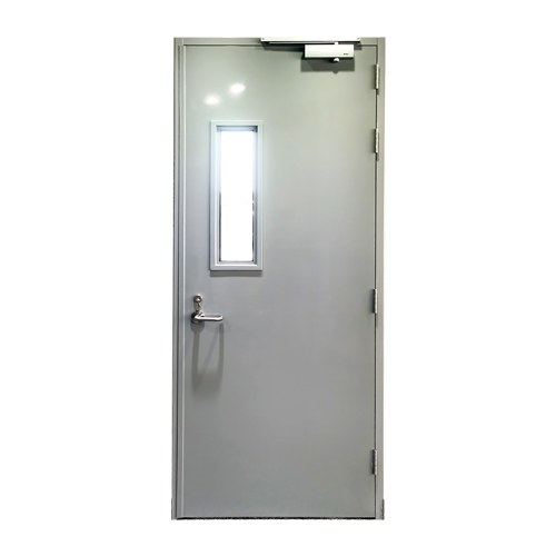 Steel insulated fire door